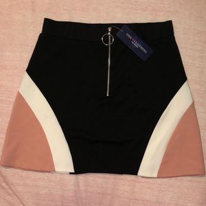 One Clothing Los Angeles Colorblock Mini Skirt